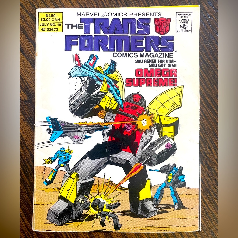 Vintage transformers comic magazine